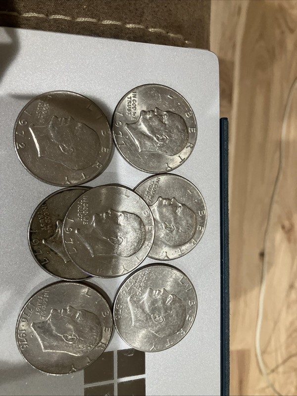 2 1776-1976 D EISENHOWER DOLLAR COINs And 8 Other Coins