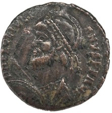 SCARCE Jovian Ancient Roman Bronze Coin 363-364 AD VOT V MVLT X Wreath Constanti