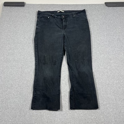Levi's 512 Women Denim Black Jeans Sz 20W Medium Perfectly Shaping Bootcut Work