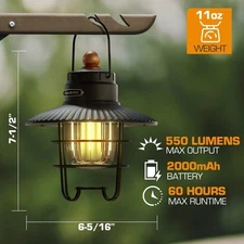 EverBrite LED Camping Lantern USB C Rechargeable Lantern with 3 Light Modes New