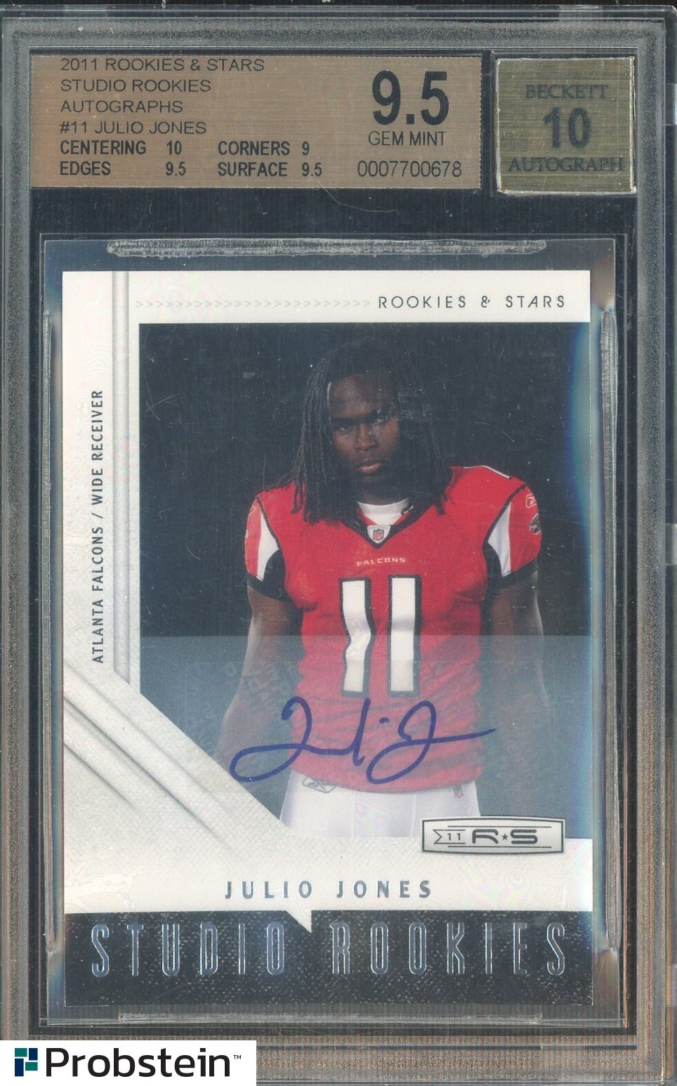 Julio Jones Panini Rookies & Stars Studio Rookies #11 Autograph