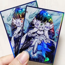 50PCS Yugioh Icejade Aegirine Rahn Card Sleeves Laser Shine Protector Cases