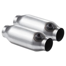 Universal Catalytic Converter, 2.5 Inch Inlet/Outlet, 2 Pack High Flow Car Catal