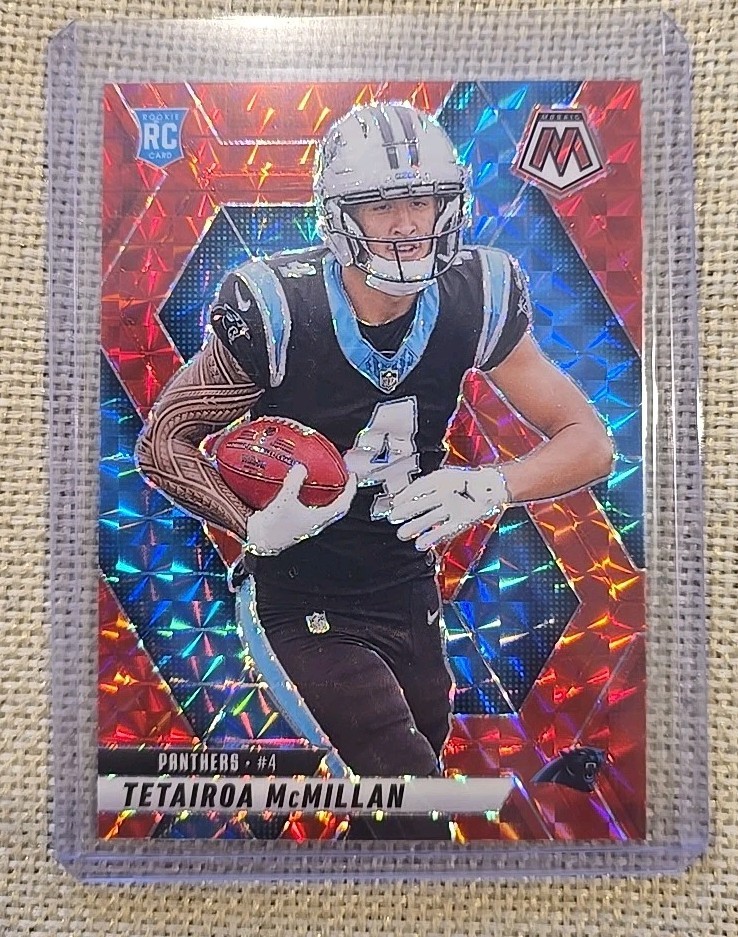 Tetairoa McMillan 2025 Panini Mosaic #309 Red Prizm Rookie RC