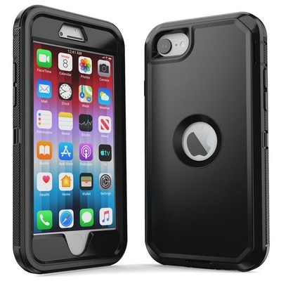 Black For Apple iPhone SE 2022 3rd Gen 2nd 2020 Heavy Duty Case Shockproof Cover