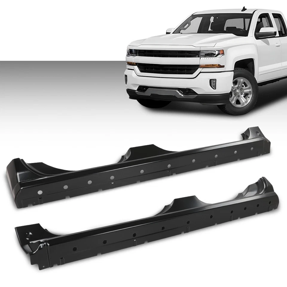 Rocker Panel Fit For 2014-2018 Chevy GMC Pickup Silverado Sierra Extended Cab - Image 2 of 4