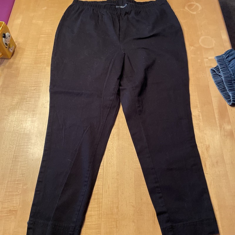Essentials 18/20 Womens Petite Black Pants