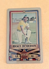 1982 PERMA GRAPHIC==GOLD==ALL-STAR #-206 RICKEY HENDERSON==OAKLAND ATHLETICS
