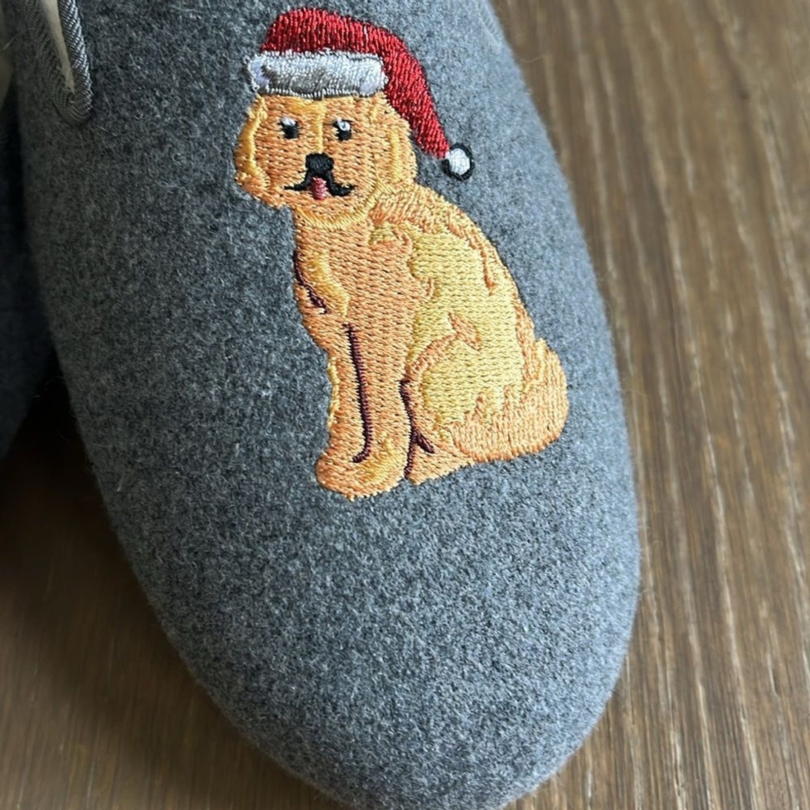 PANTOFOLA D’ORO Ciabatte Talbots Fireside ricamate Gol Retriever nuove con etichetta taglia 9