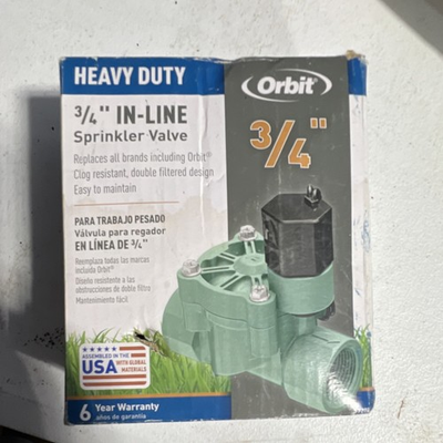 #ad Orbit 3 4quot; In Line Sprinkler Valve Clog Resistant Double Filtered Design $8.47