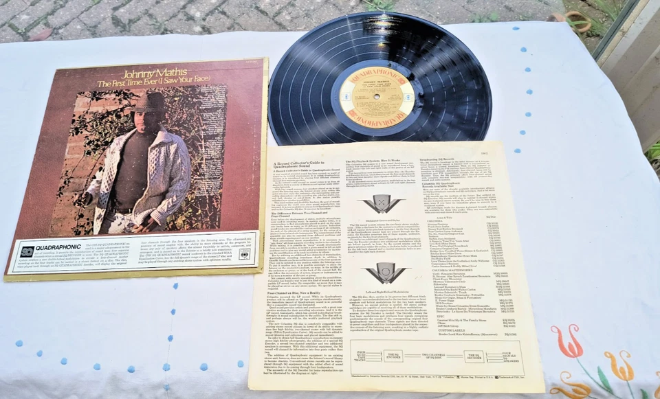 JOHNNY MATHIS "THE FIRST TIME EVER" CBS SQ USA QUADRAPHONIC VINYL LP - Image 3 of 3