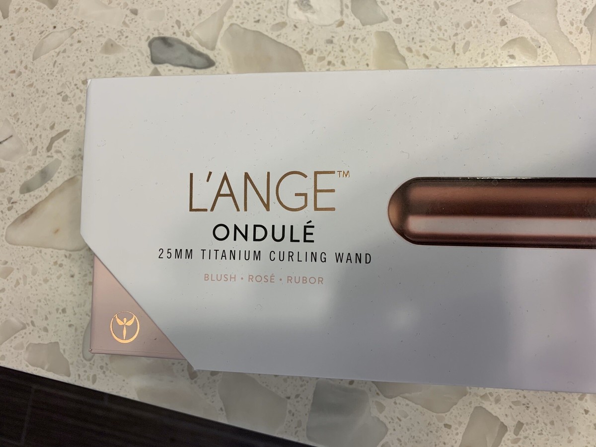 L'ange ONDULE Titanium Curling Wand Iron 25MM Lange BLUSH Pink New