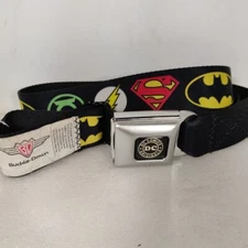 DC Comics Justice League Seat Belt Style Men Buckle Down. 42inches