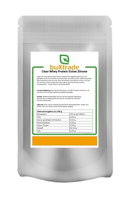 2 kg | Zitrone Clear Whey Protein Eistee | Proteine | Buxtrade | Getränke
