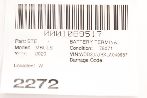 2020 MERCEDES CLS Battery Terminal A213-540-34-39 - Picture 9 of 9