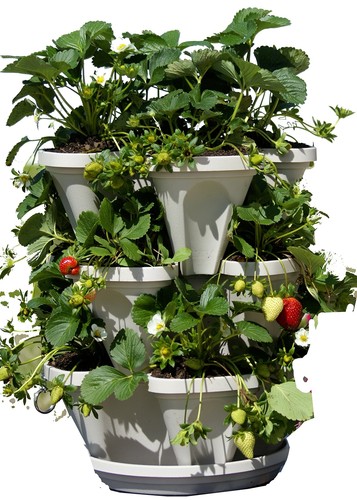 3 Tier Stackable Garden,Indoor,Outdoor Vertical Planter Set,Self Watering Tie...