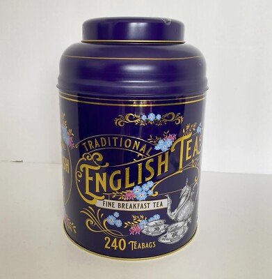 Traditional English Teas Vintage Victorian Tin Fine Ceylon Breakfast 240 Bags