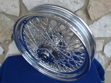 16" TWISTED 80 SPOKE CHROME FRONT WHEEL FOR HARLEY HERITAGE FATBOY 1984-99