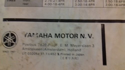 YAMAHA ENGINERRING COMPLETE RANGE SALES POSTER ,16X 11,1/2,INCHES FROM 1970/80S - Picture 6 of 9