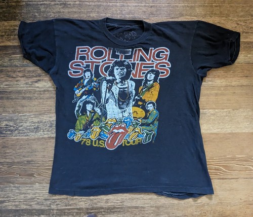 1978 Rolling Stones Vintage Tour Band Rock Shirt 70s 1970s - 第 1/6 張圖片