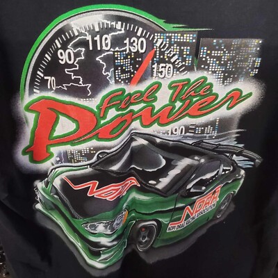Vintage Deadstock Microsoft Xbox NOPI Drag Racing Association Shirt Black Large