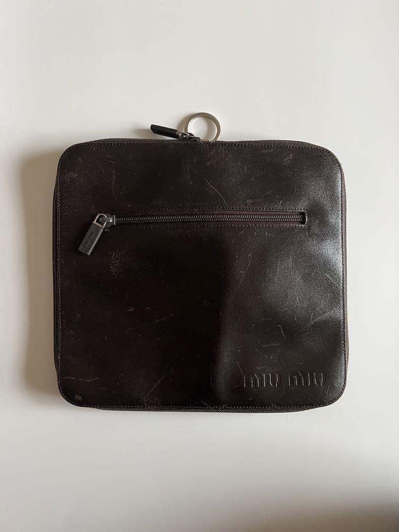 MIU MIU SS1999 Archive STRAPS HAND BAG Nylon Brown Used Auth MIU MIU SS1999 Archive STRAPS HAND BAG Nylon Brown Used Auth