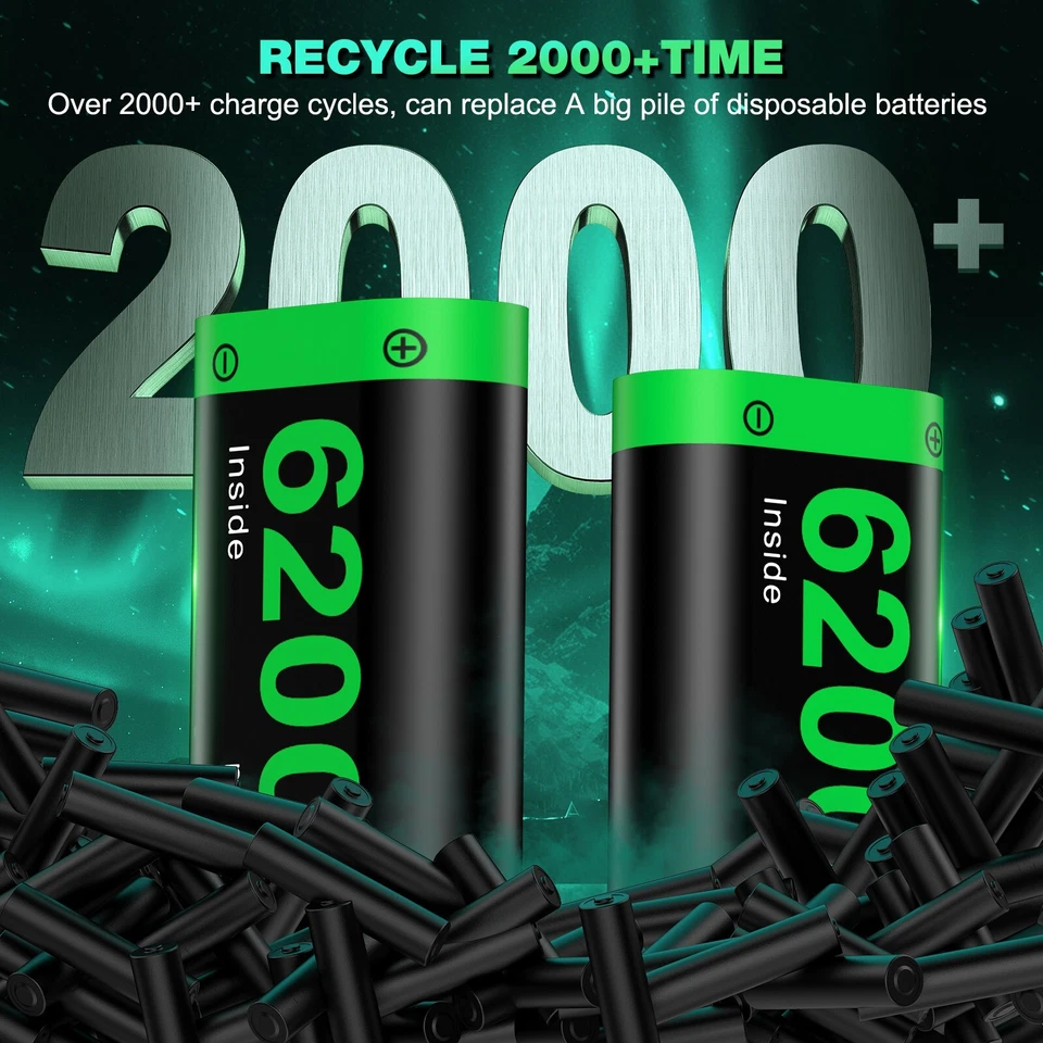 2*6200 mWh Rechargeable Controller Battery Pack for Xbox Series X|S/Xbox One - Image 3 of 4