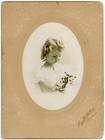 1920 Photo on Board Chubby-Cheeked Girl w/ Ringlets by McWilliam of Vallejo CA — photo 1