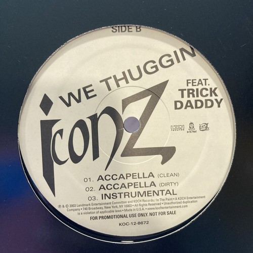 WE THUGGIN iconz trick daddy 12" promo single 2000s hip-hop rap nm - Picture 3 of 3