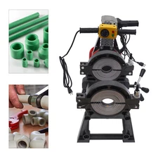 Pipe Fusion Welder 2 Clamps 63-200MM Manual PP PE HDPE Pipe Welding Machine 110V