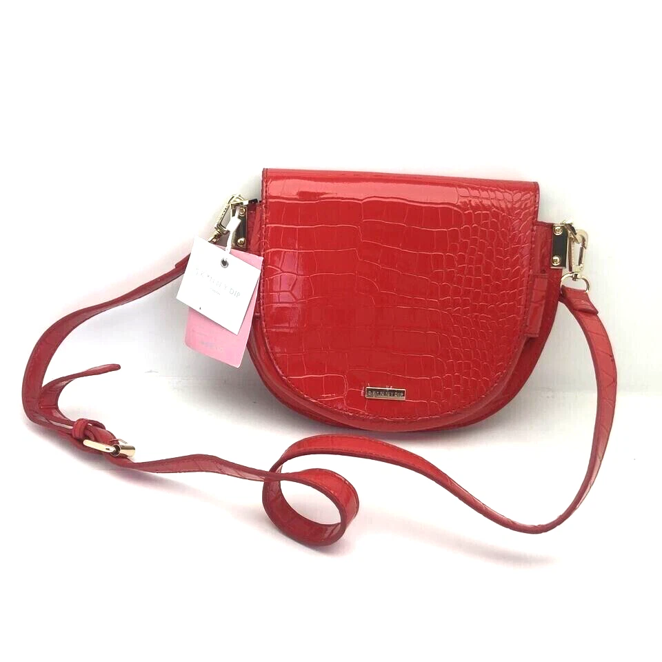 Skinny Dip London Handbag Crossbody Nathalie Rouge Patent saddle bag NEW with ta - Image 3 of 4