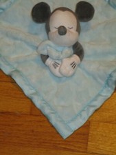Disney Baby/Store Light Blue Sleeping Mickey Mouse Security Blanket/Lovey Stars