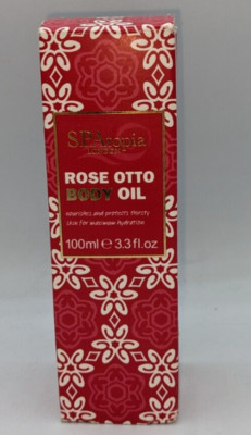 Rose Otto Body Oil 100 ml, 3.3 oz SPAtopia London England