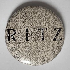 Vintage 1981 THE RITZ pin NY E Village club badge 1.25" promo button B&W TEST