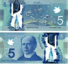 2024 Canada Bank P106 f INV 5 Dollars Rogers  Macklem Banknote UNC Polymer