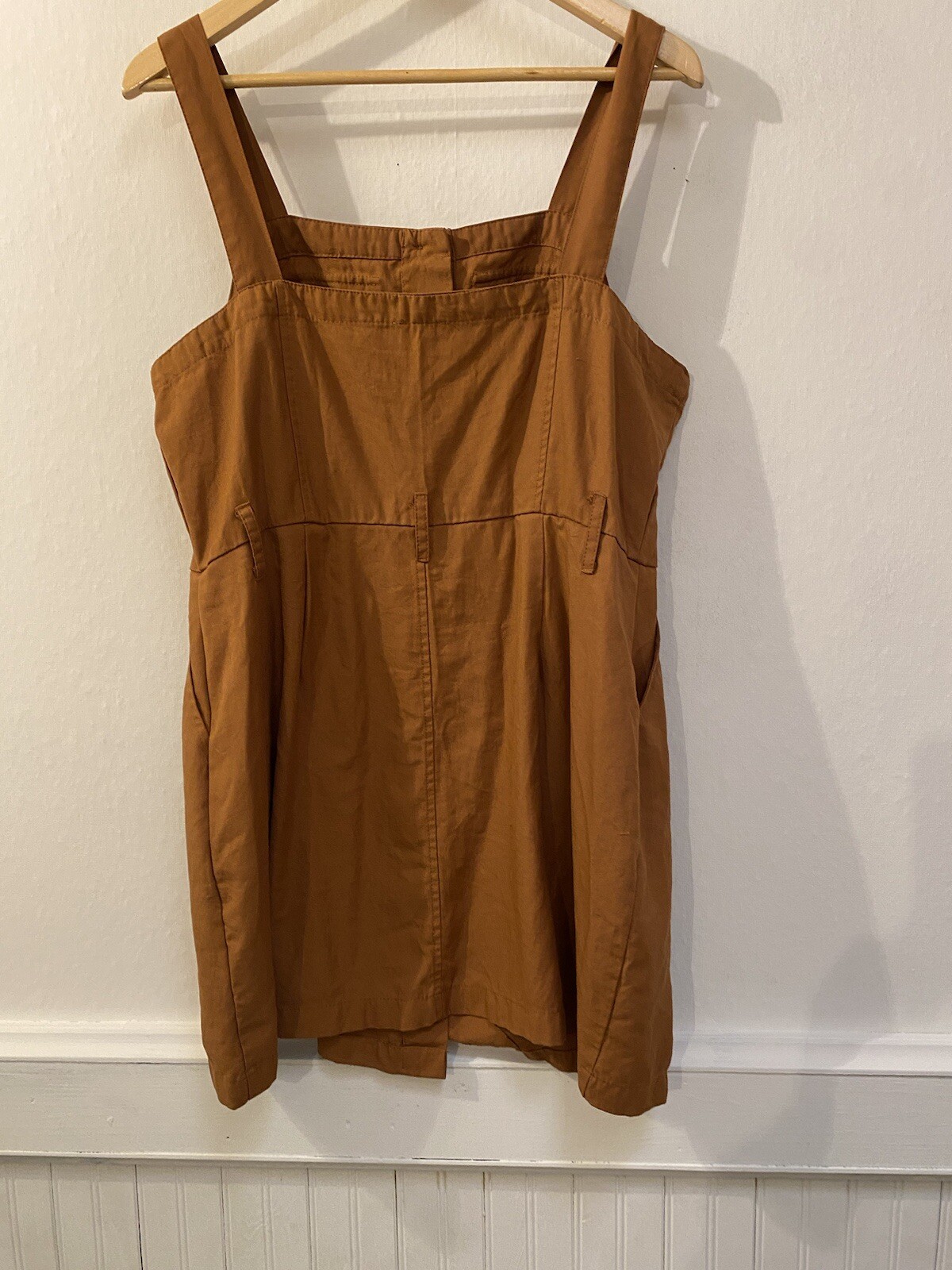 Rust Color Strap Tortoise Shell Button Up Dress S… - image 14