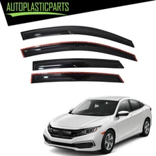 For Honda Civic Sedan 2016-2020 4Pcs Window Vent Visor Sun Rain Guard Deflector
