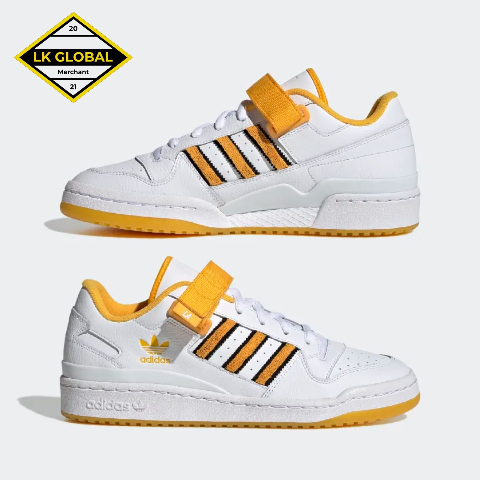 Men\u0026#039;s 8-10.5] Adidas Originals Forum Low City \u0026#039;Los Angeles\u0026#039;  White Yellow Lakers | eBay