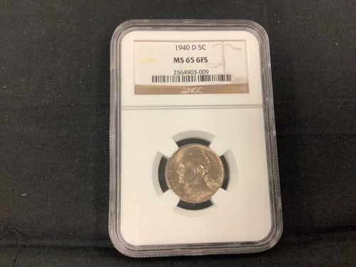 1940-D Jefferson Nickel NGC Graded MS65 6 Full Steps!