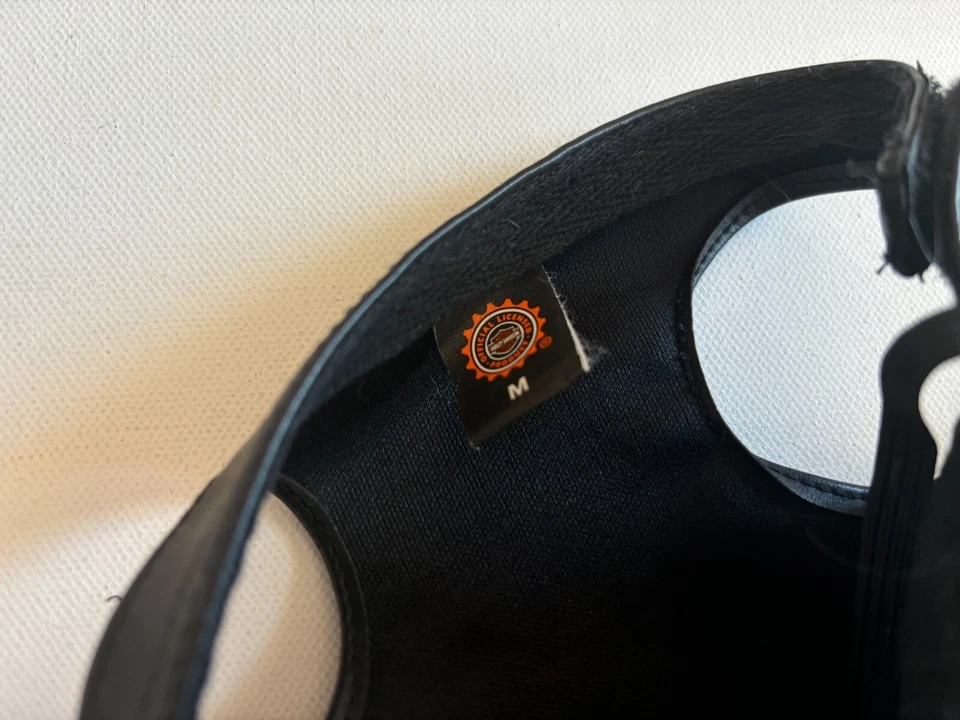 Harley Davidson Motorcycles Faux Leather  Dog Cap Tie Biker Sunglass Small - Image 3 of 4