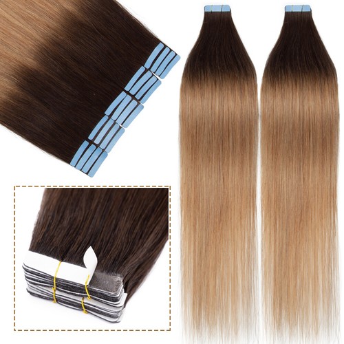 CLEARANCE~Tape in Human Hair Extensions Skin Weft 100% Real RUSSIAN White 100G - Picture 61 of 71