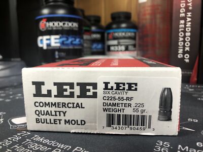 Brand New Lee 6 Cavity Mold C225-55-RF .225  55 Grain .223 REM/ 5.56 NATO