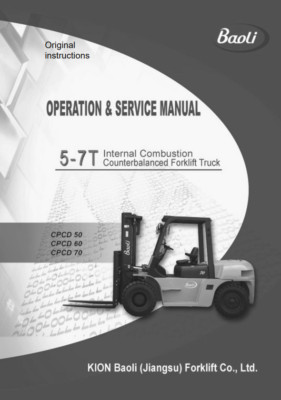 Baoli 5-7T Elektrostapler Betriebs- & Servicehandbuch KAMMGEBUNDEN
