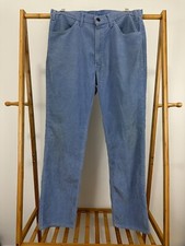 VTG Levis Corduroy Pants 70s Blue Pants Size 34 x 31  Review Measurements