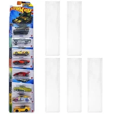 5 Pack Display Case Compatible with Hot-Wheels Match-Box Packaged Cars, Wall