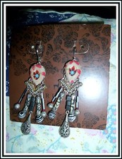 PRUVIAN CONNECTION JAEL EARRINGS - STILL ON CARD - NEVER BEEN WORN
