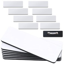 16 Pcs Blank Name Tag Workers Tags Pin Engraved Student Office Badges with