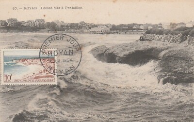 MAXIMUMKARTE 1. TAG ROYAN PONTAILLAC 03.07.1954