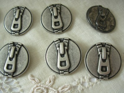 Lot De 10 Boutons Anciens En Métal - 27 Mm, Diamètre 20 Mm, Fabriqué En France, Occasion