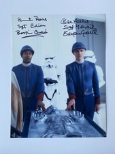 ALAN HARRIS & QUENTIN PIERRE In Person Signed Autograph 20x25cm Star Wars